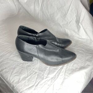 Freda Salvador Black Leather Heeled Boots